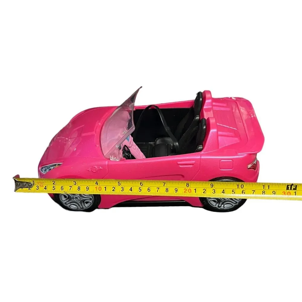 Mattel Barbie Convertible Pink Cars Glam Cruiser 2016/2013 Size 13” (2 Cars)